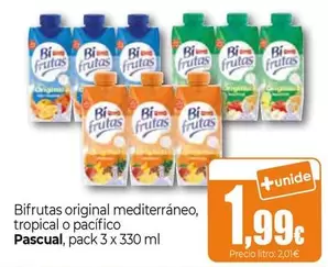 Pascual - Bifrutas Original Mediterráneo, Tropical O Pacífico