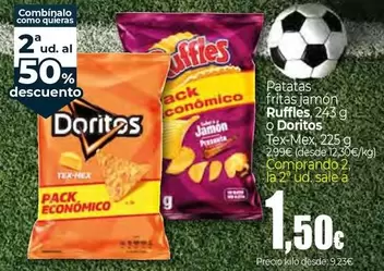 Ruffles/Doritos - Patatas Fritas Jamon O Tex-Mex