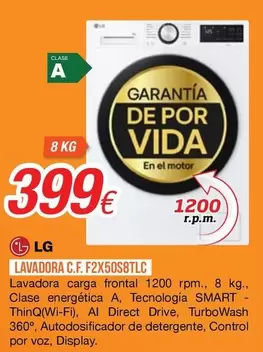 LG - Lavadora C.F. F2X50S8TLC