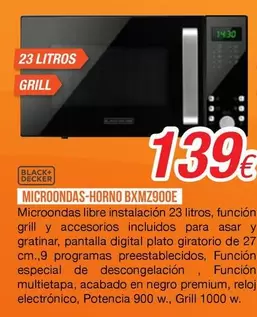 Black & Decker - Microondas-horno BXMZ900E