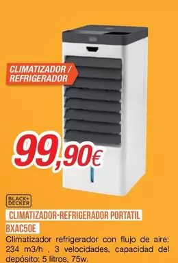 Black & Decker - Climatizador-refrigerador Portatil Bxac50e