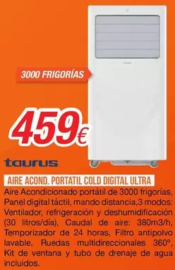 Taurus - Aire Acond. Portatil Cold Digital Ultra