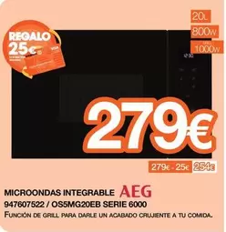 Aeg - Microondas Integrable OS5MG20EB Serie 6000
