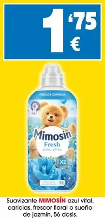 Mimosín - Suavizante Azul Vital, Caricias, Frescor Floral O Sueno De Jazmin