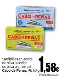 Cabo De Peñas - Sardinillas En Aceite De Oliva O Aceite De Oliva Bajo En Sal