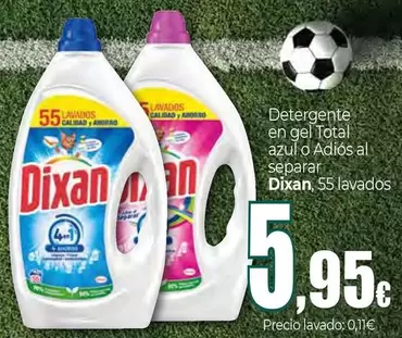 Dixan - Detergente En Gel Total Azul O Adiós Al Separar