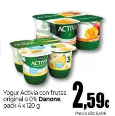 Danone - Yogur Activia Con Frutas Original O 0%