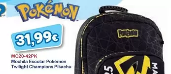 Mochila Escolar Pokémon Twilight Champions Pikachu