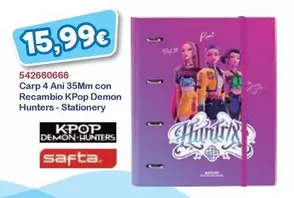 Safta - Carp 4 Ani 35Mm Con Recambio Kpop Demon Hunters - Stationery
