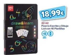 apli - Pizarra Escribe Y Dibuja Lcd Con 40 Plantillas