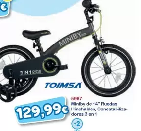 Toimsa - Miniby De 14" Ruedas Hinchables, Conestabilizadores 3 En 1
