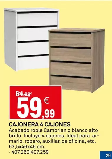 Cajonera 4 Cajones