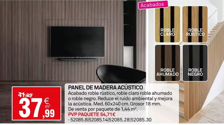Panel De Madera Acústico