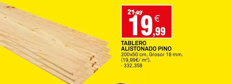 Tablero Alistónado Pino