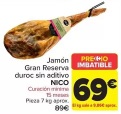 Nico - Jamón Gran Reserva Duroc Sin Aditivo