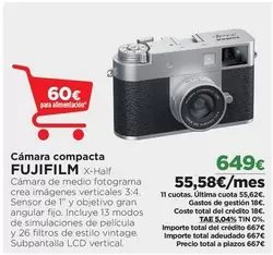 Fujifilm - Camara Compacta X-half