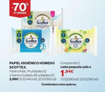 Scottex - Papel Higiénico Húmedo