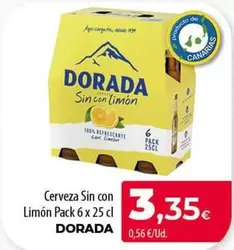 dorada - Cerveza Sin Con Limon Pack 6 X