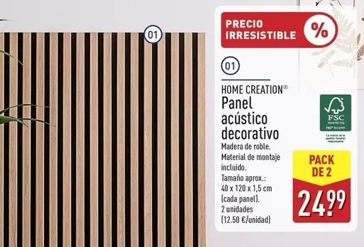 Home Creation - Panel Acústico Decorativo
