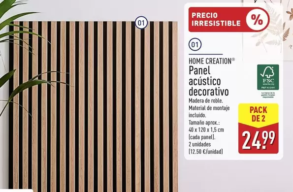 Home Creation - Panel Acústico Decorativo