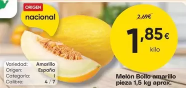 origen - Melon Bollo Amarillo