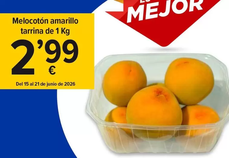 Melocoton Amarillo Tarrina