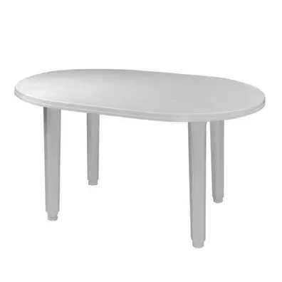 Mesa Ovalada Blanca 130x90cm