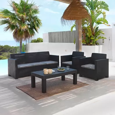 Set BELICE: Mesa + Sofá 3 Plazas + 2 Sillones 