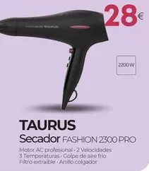 Taurus - Secador Fashion 2300 Pro