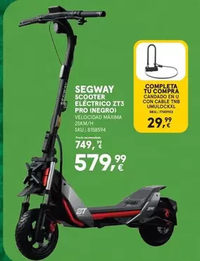 Segway - Secway Completa Tu Compra Electriccio 2t3 Pro Negro