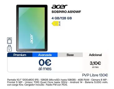 Acer - Sospiro As10WF