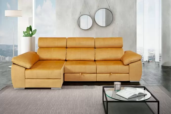 159. SOFÁ MOD. HAWAY. Sofá chaiselongue de 280 cm amplio y confortable