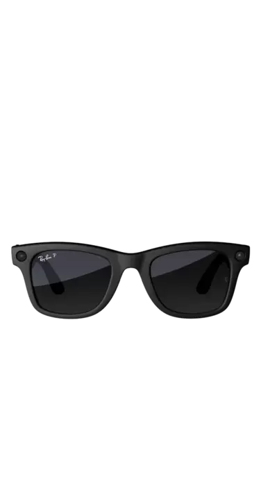 Gafas con IA Ray-Ban Wayfarer negro mate cristal polarizado gris
