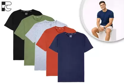 Lote de 5 camisetas de algodón para hombre