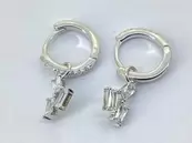 Argollas plata 925mm con circonita
