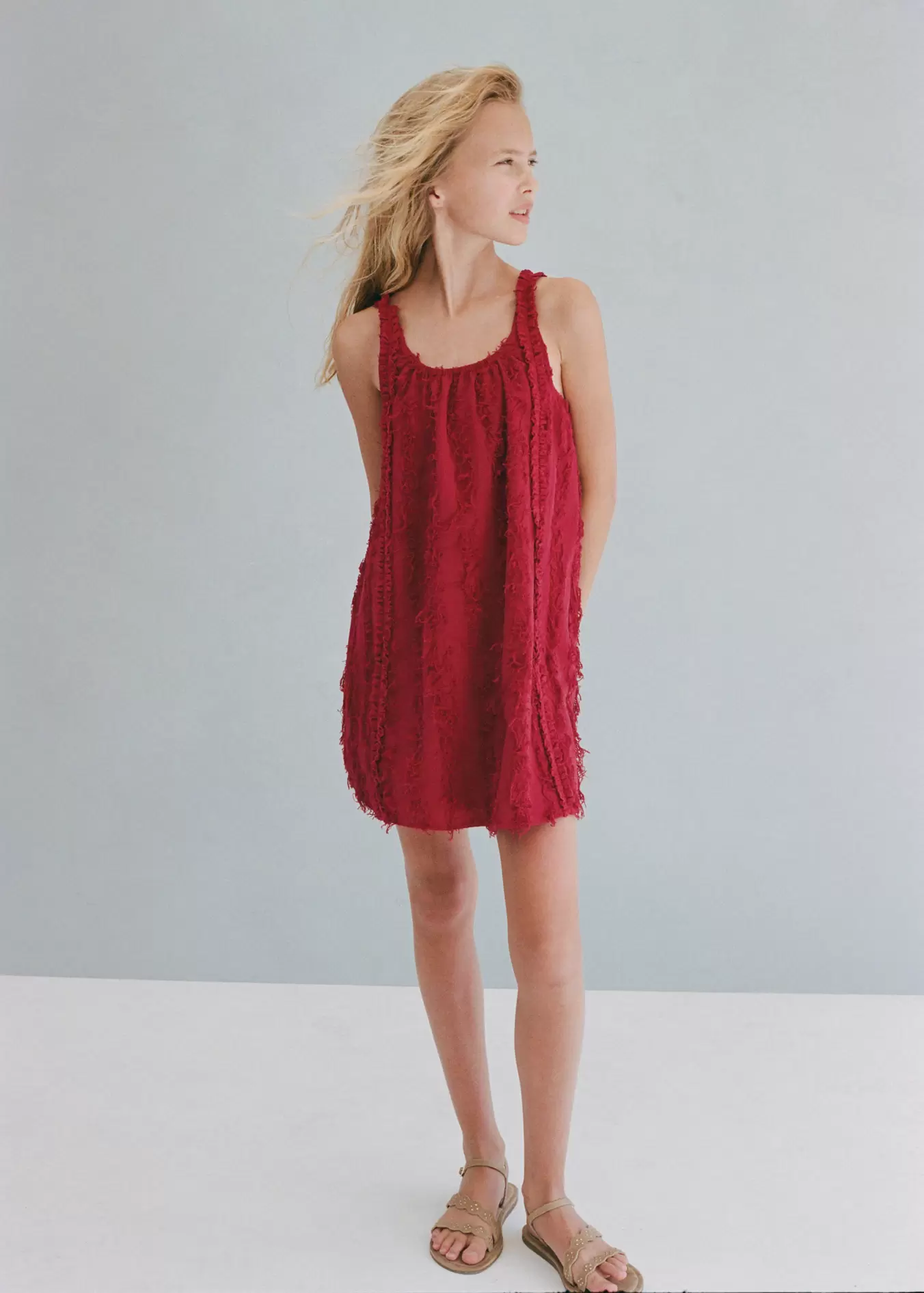 Vestido detalle flecos