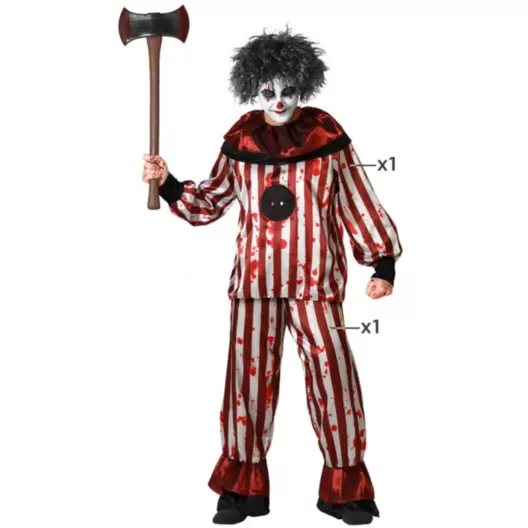Disfraz Payaso Terror Rojo...