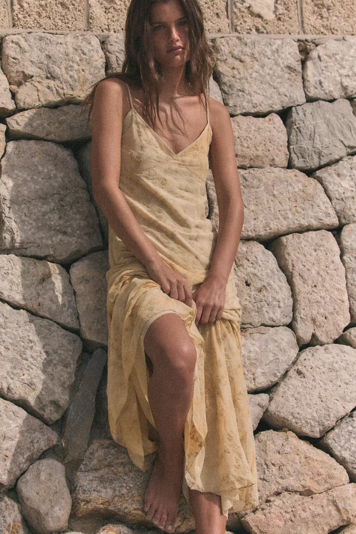VESTIDO LENCERO DEVORADO