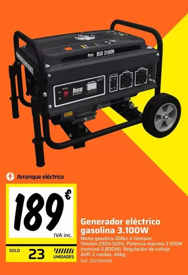 Hoover - Generador Electrico Gasolina
