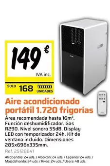 Solo - Aire Acondicionado Portátil 1720 Frigorias