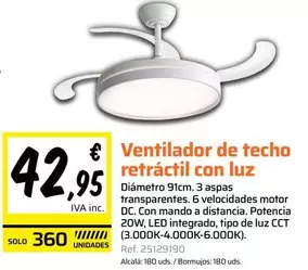 Solo - Ventilador De Techo Retractil Con Luz