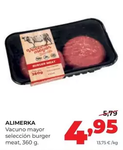 Alimerka - Vacuno Mayor Selección Burger Meat
