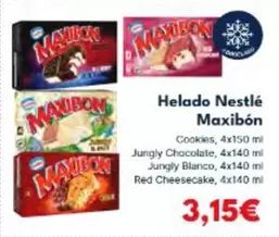 Nestlé - Maxibón Helado Cookies, Jungly Chocolate, Jungly Blanco, Red Cheesecake