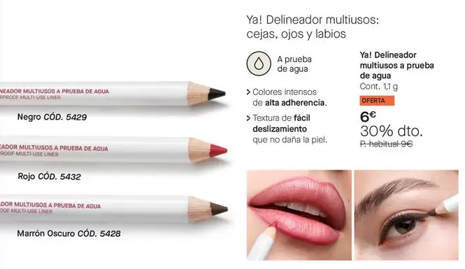 Ya! Delineador Multiusos A Prueba De Agua