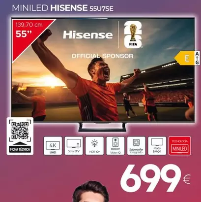 Hisense - Miniled 55u7se