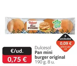 Dulcesol - Pan Mini Burger Original