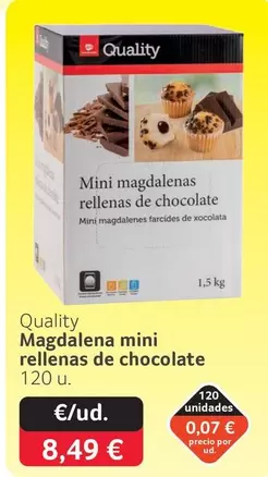Quality - Magdalena Mini Rellenas De Chocolate