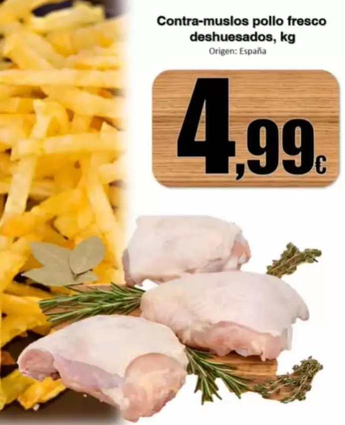 Alcoop - Contramuslos Pollo Fresco Deshuesados, Origen: España
