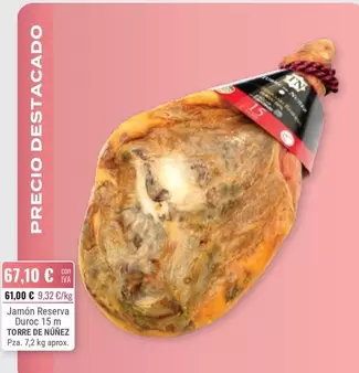 Torre De Núñez - Jamón Reserva Duroc