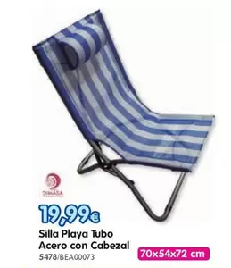 Silla Playa Tubo Acero Con Cabezal
